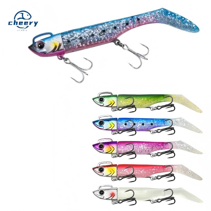 CHEERY 83.5mm Popper Plastic Lure Topwater Baits Bass Trout Shark Squid Ocean Boat Fishing Artificial Hard Bait – Worms & Grubs – view 1