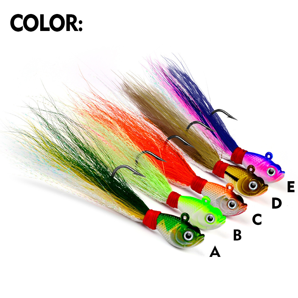 In-stock Stainless Steel Live Bait Lead Fish Long Cast Sinking Small Iron Plate Feather Hook Hard Bait Upturned Hook – Fishing Lure – view 1