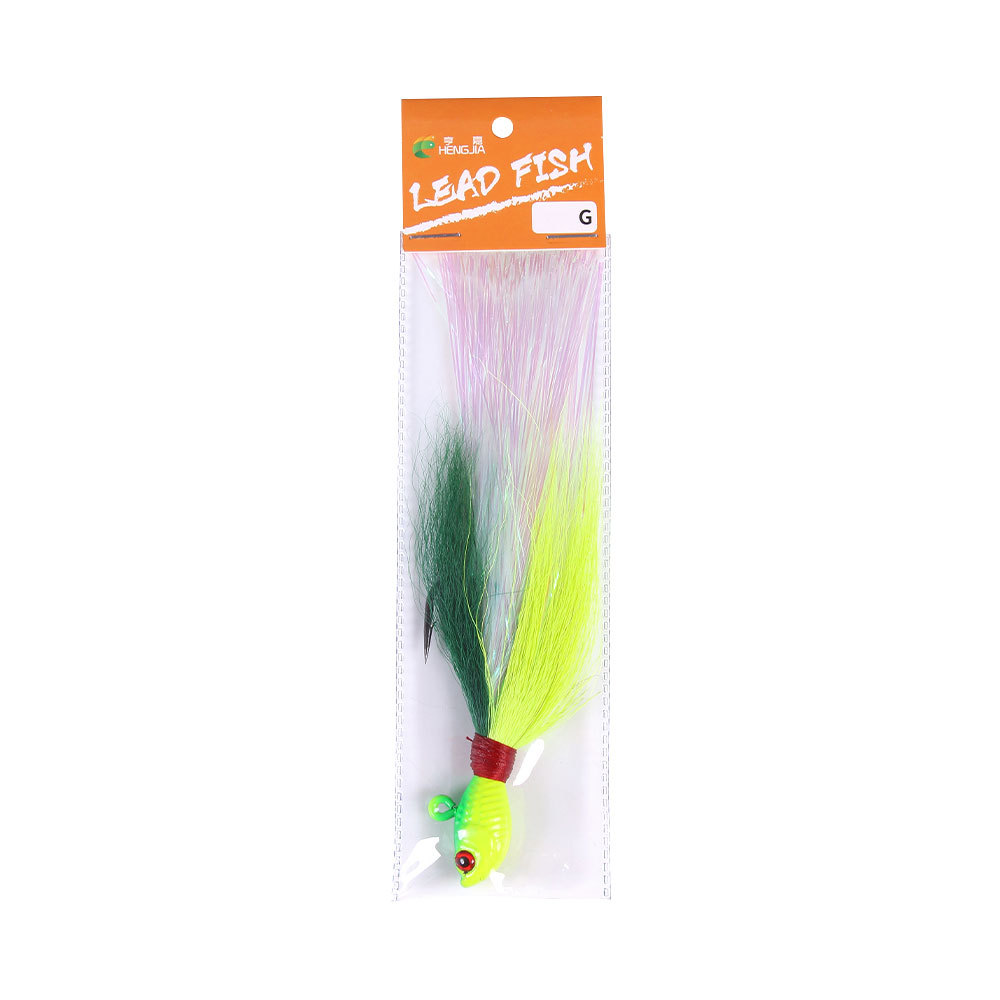 Fishing Gear Luya Deer Hair Lead Hook Live Bait 7g-85g Anti-Hanging Bottom Simulation Bait Stainless Steel – Fishing Lure – view 3