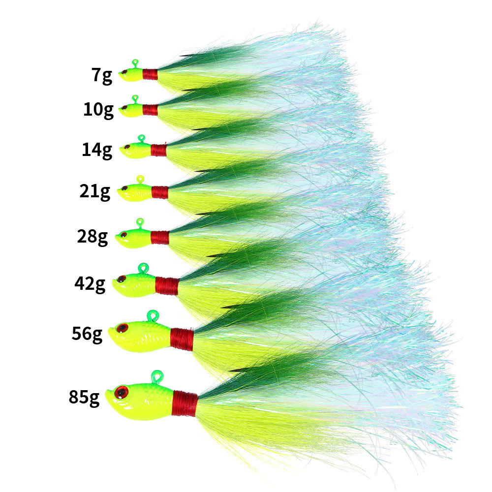 Fishing Gear Luya Deer Hair Lead Hook Live Bait 7g-85g Anti-Hanging Bottom Simulation Bait Stainless Steel – Fishing Lure – view 5
