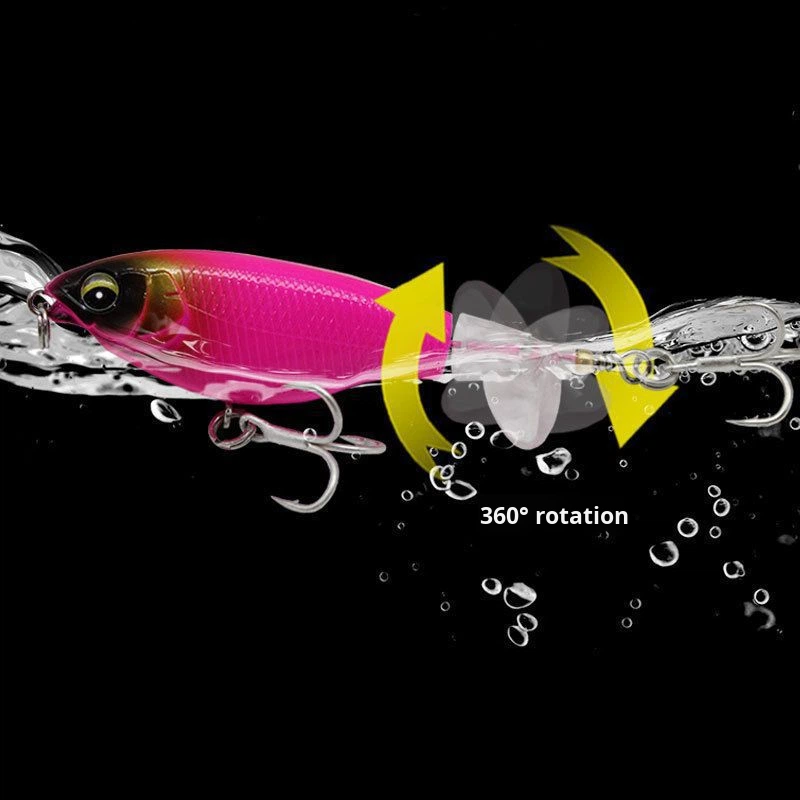 Metal Surface Tractor Lure Floating Pencil Propeller Bait 9cm/10g Long Cast Live Bait for Bass and Chub – Fishing Lure – view 4