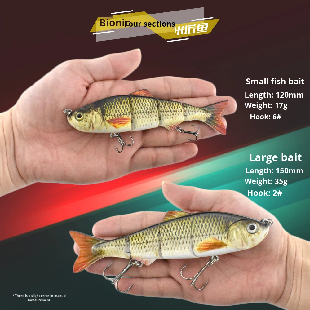 Fishing Gear Wholesale Customizable Logo Full Swim Layer Long Casting Sinking Lure 4-Section Plastic Live Bait Hooks Bait – Fishing Lure – view 2