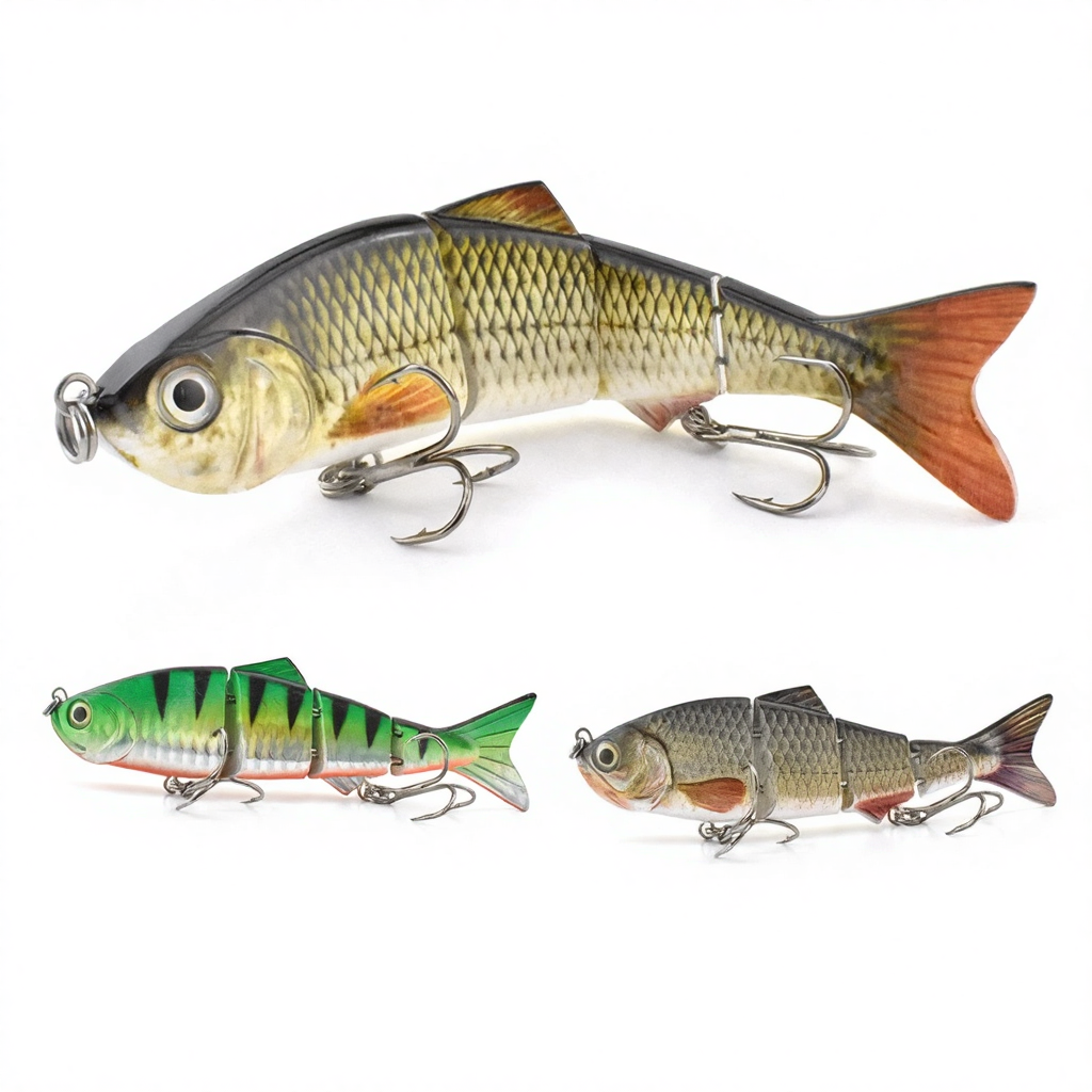 Fishing Gear Wholesale Customizable Logo Full Swim Layer Long Casting Sinking Lure 4-Section Plastic Live Bait Hooks Bait – Fishing Lure – view 1