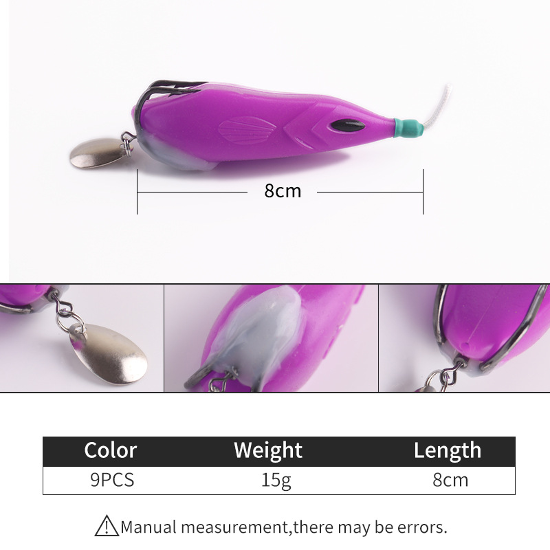 CHEERY Flying Fish Lei Frog 15g Silicone Live Bait Double Hook Blood Groove Long Casting Fishing Lure Set – Fishing Lure – view 2