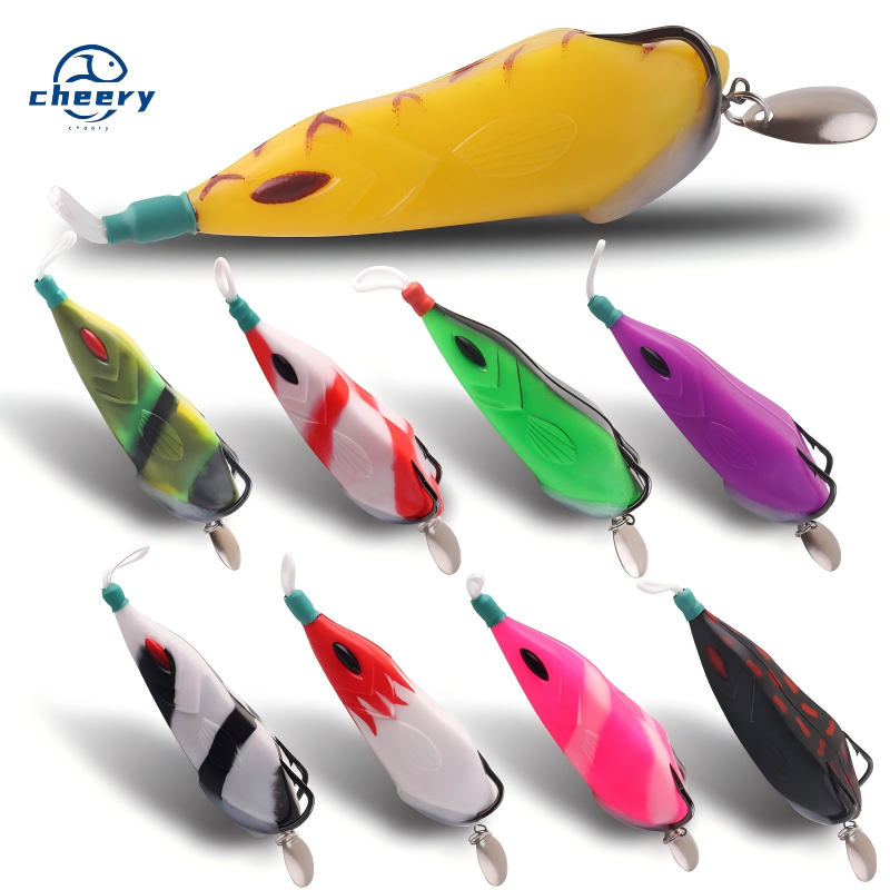 CHEERY Flying Fish Lei Frog 15g Silicone Live Bait Double Hook Blood Groove Long Casting Fishing Lure Set – Fishing Lure – view 1