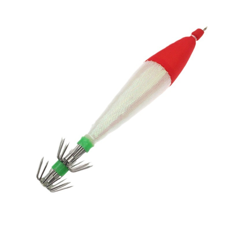 Manufacturer Direct Supply Stainless Steel Red Head White Body Cloth Wrapped Squid Hook Sea Fishing Luminous Needle Octopus Hook – Fishing Lure – view 5