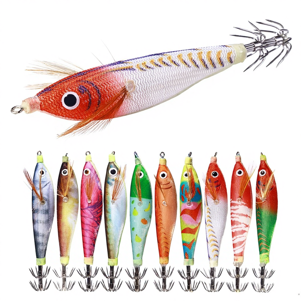 For New Model Luminous Simulation Shrimp Sea Fishing Squid Horizontal Stainless Steel Artificial Soft Bait Boxed Lure – Fishing Lure – view 2