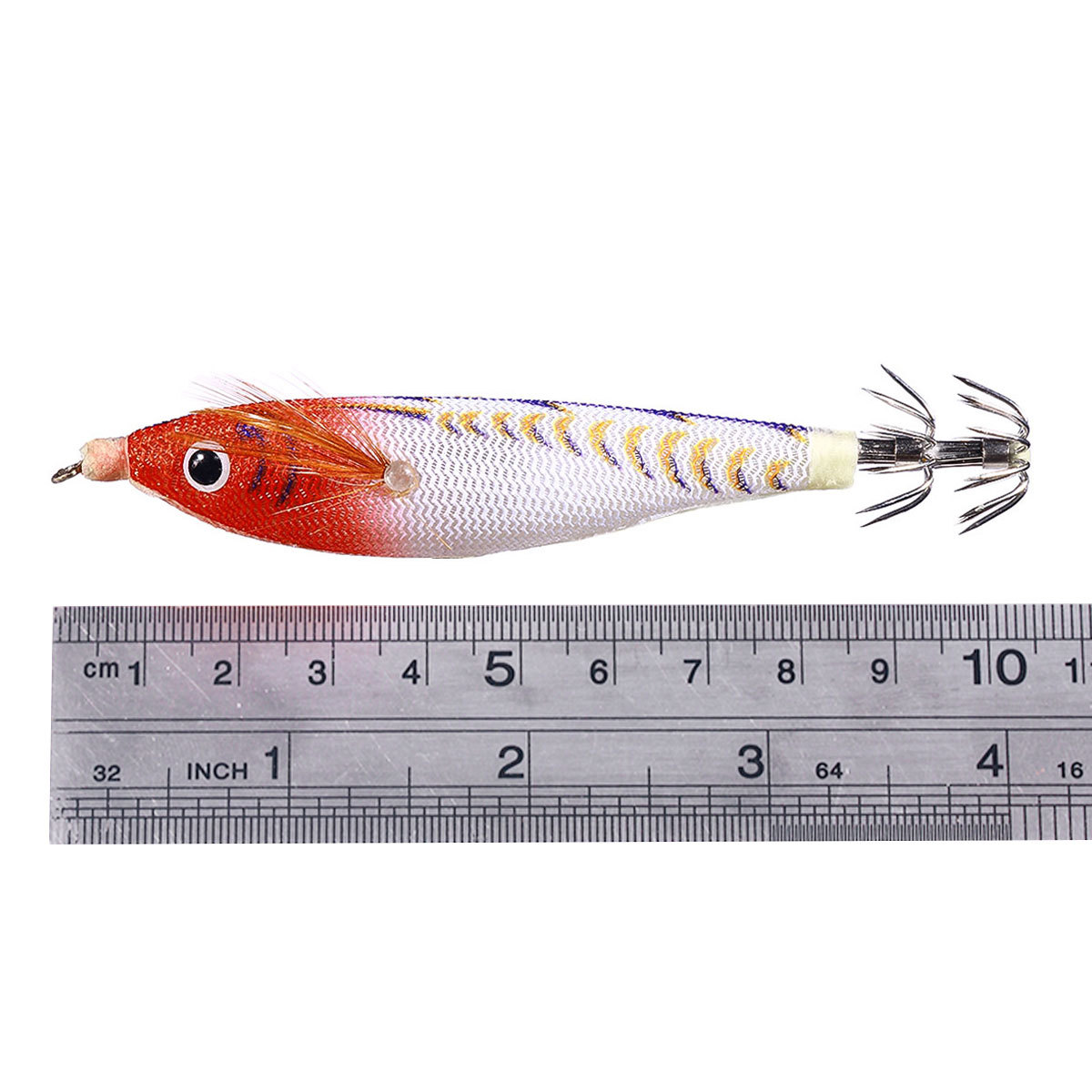 For New Model Luminous Simulation Shrimp Sea Fishing Squid Horizontal Stainless Steel Artificial Soft Bait Boxed Lure – Fishing Lure – view 4
