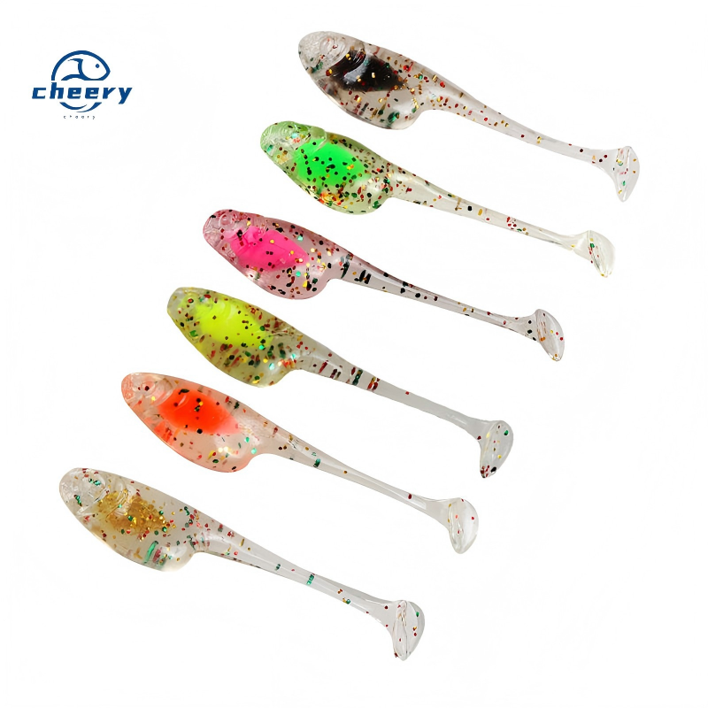 Mini Stainless Steel Root Fishing Float Water Sandwich T-tail Lure Soft Worms 8 Pieces/Box Freshwater Saltwater Artificial Bait – Fishing Lure – view 1