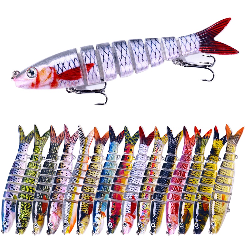 For Multi-Section Stainless Steel Live Bait 18g Bagged Sinking Lure 8-Section Export Hot-Selling Fishing Gear Wholesale – Fishing Lure – view 2