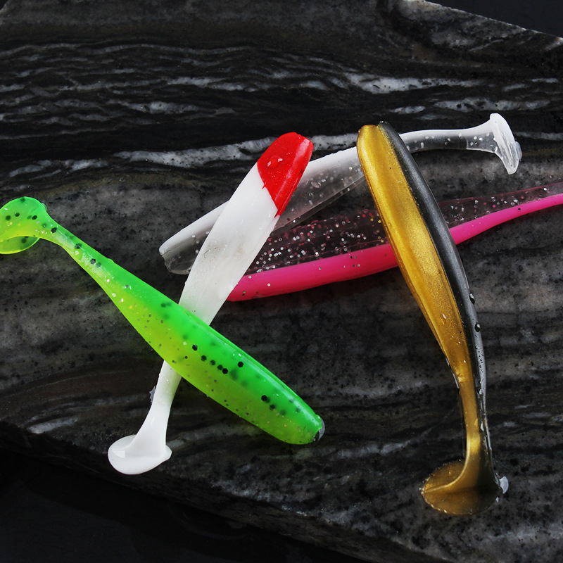 New T-tail Soft Bait Freshwater Bottom Fishing Fish Lure Soft Worm Lead Head Hook Micro Casting Bass Live Bait – Fishing Lure – view 5