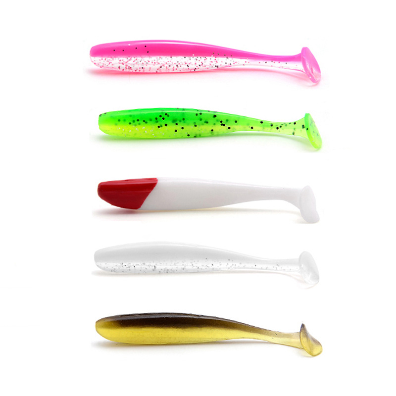 New T-tail Soft Bait Freshwater Bottom Fishing Fish Lure Soft Worm Lead Head Hook Micro Casting Bass Live Bait – Fishing Lure – view 1