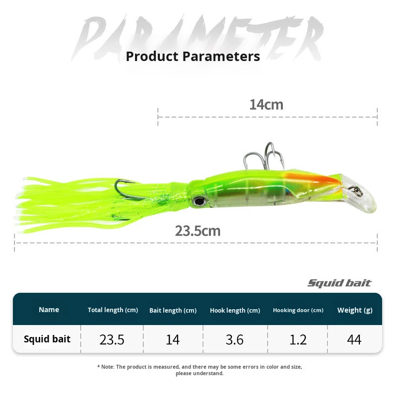 14cm/40g Plastic Live Bait Mustache Octopus & Squid Bait for Sea Fishing Long Casting with Hooks – Fishing Lure – view 4
