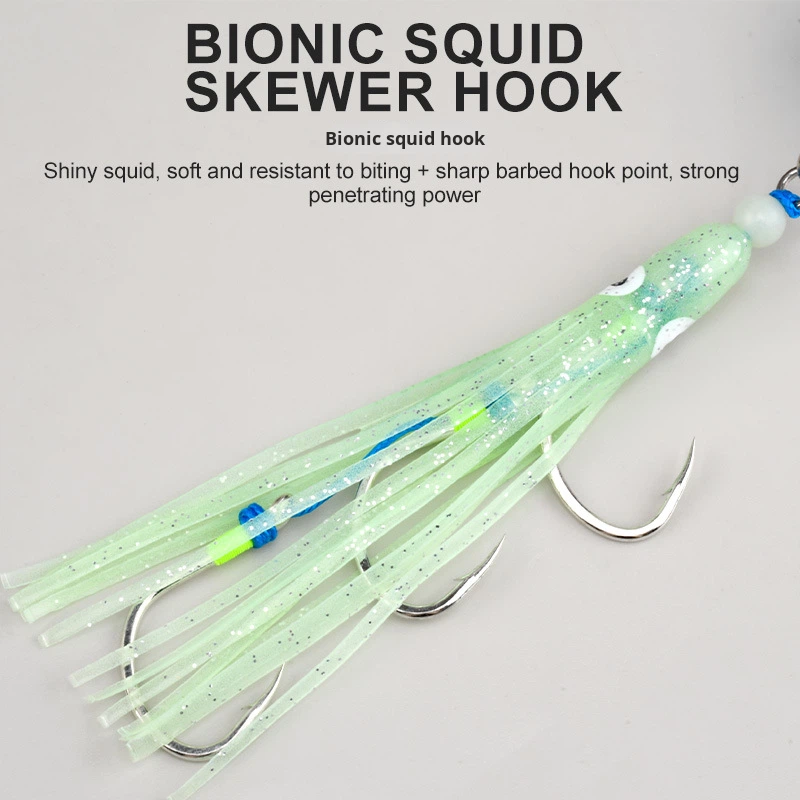 Deep Sea Boat Fishing Enyue Live Bait Stainless Steel Grouper Sea Bass Slow Jigging Iron Plate Luminous Lure Wholesale Lucanus – Fishing Lure – view 4
