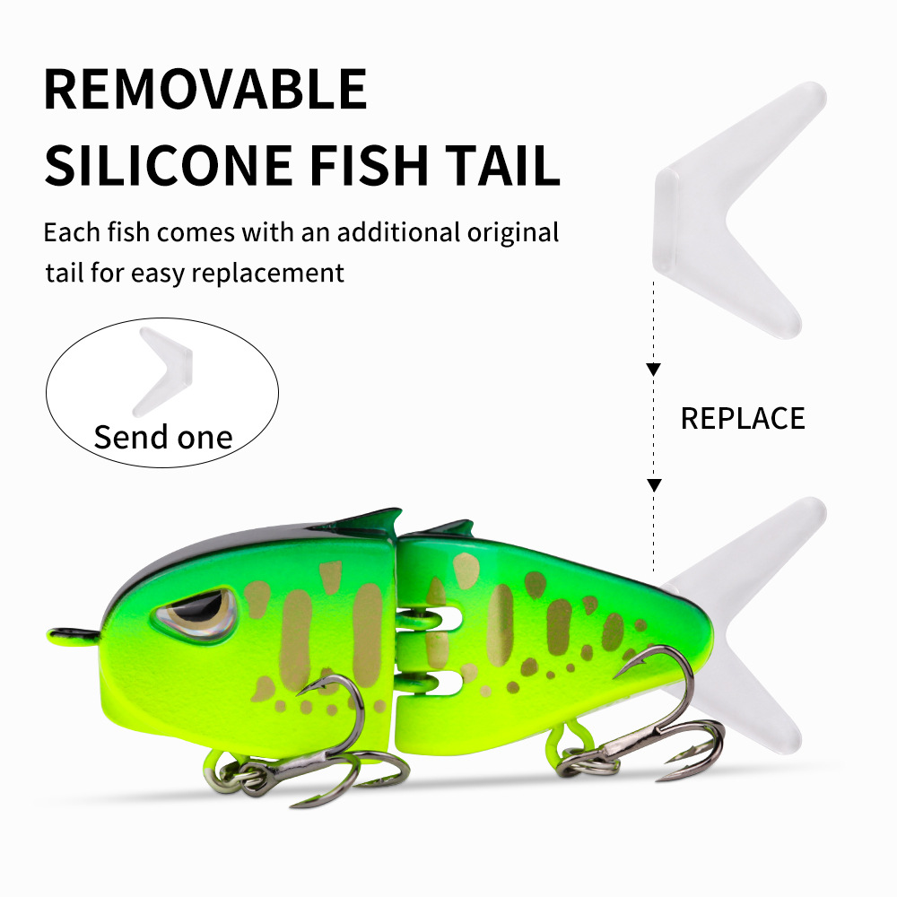 Cheery New Plastic Lure Bait Multi-Section Colorful Double Hook Small Swim Bait Mm60 Fishing Bass Lure – Fishing Lure – view 3