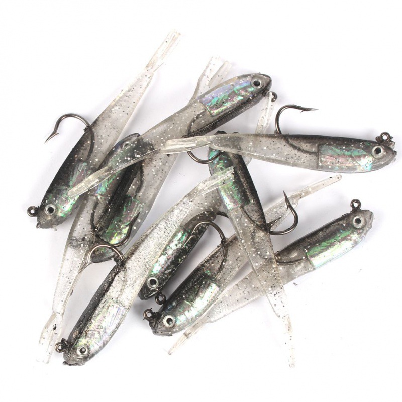 CHEERY Lure Bait Imitation Fish Lead Hook Small Gray Pike Marlin Suitable Freshwater & Seawater Realistic Metal Powdery Bait – Fishing Lure – view 3