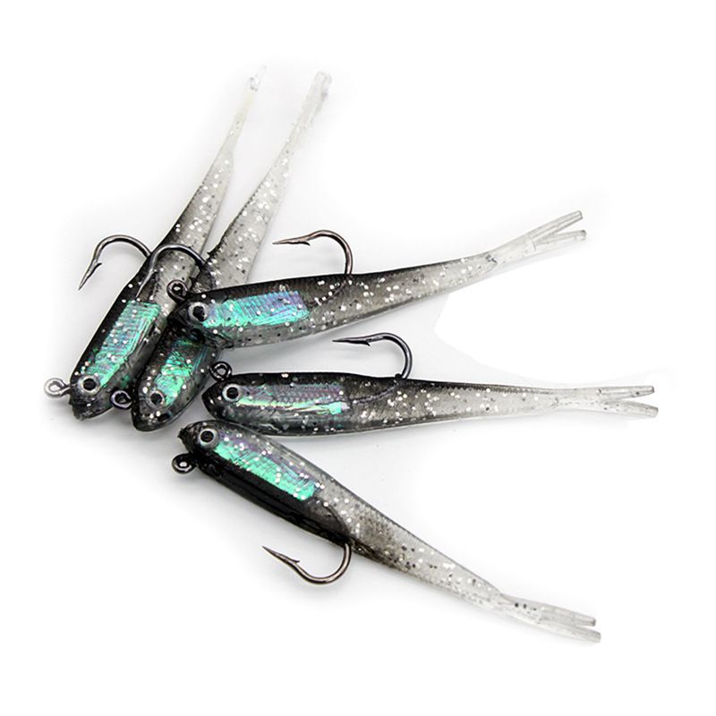 CHEERY Lure Bait Imitation Fish Lead Hook Small Gray Pike Marlin Suitable Freshwater & Seawater Realistic Metal Powdery Bait – Fishing Lure – view 2
