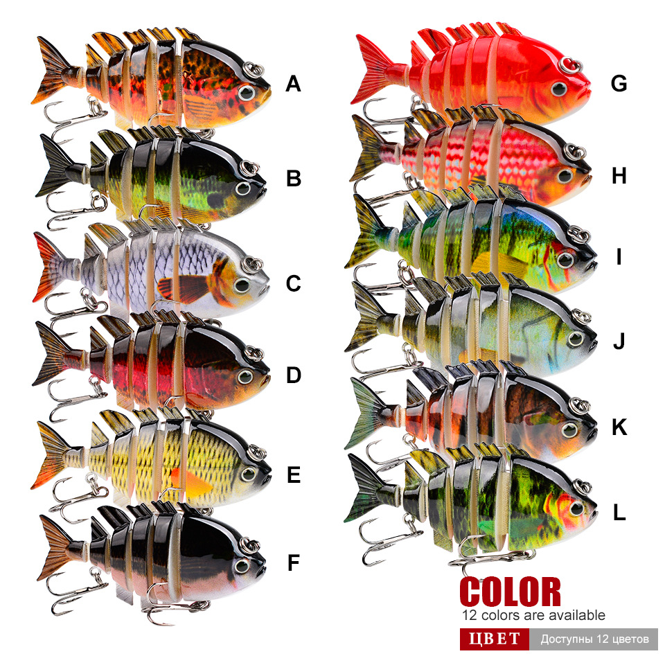 6-joint Multi-joint Fish Lure 8cm 16g Bionic Plastic Live Bait with Hooks Versatile for Perch and Sea Bass – Fishing Lure – view 2