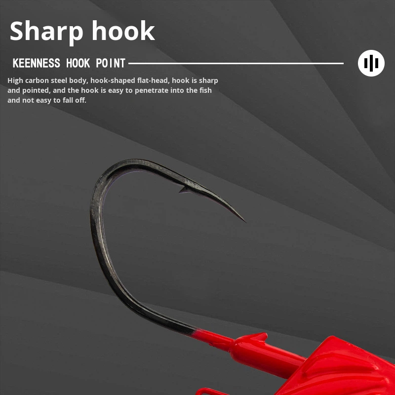 Boat Sea Fishing Bass Lead Head Hook Stainless Steel Live Bait Fish Shape T Tail Soft Bait – Fishing Lure – view 4
