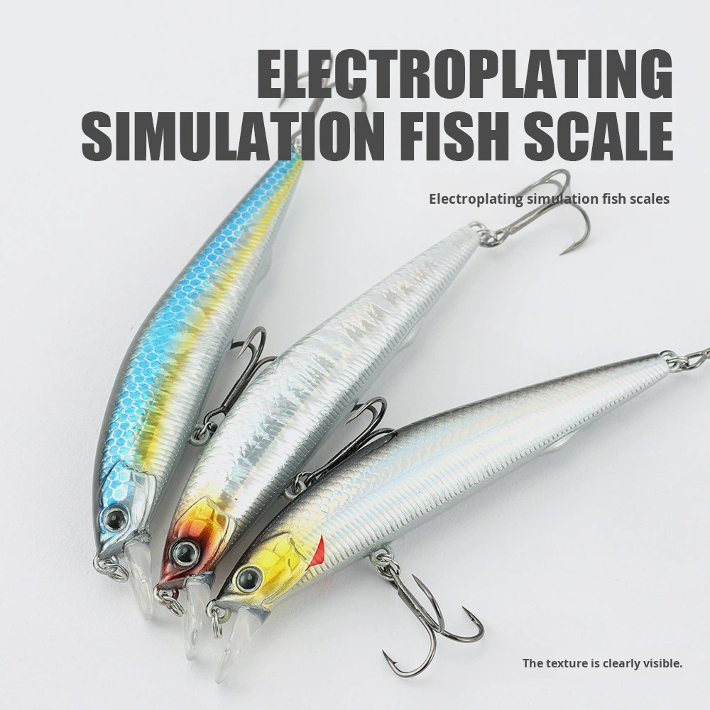 Shark Skimmer 7g-12.5g Floating Minnow Long Casting Lure Bait Metal Powdery Live Bait with Hooks Wild Fishing – Minnow – view 5