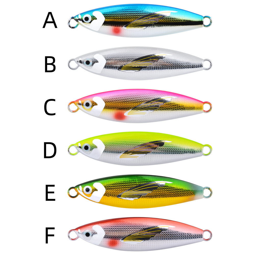 Cross-border Asymmetric Luminous UV Deep-sea Boat Fishing Iron Plate Lead Live Bait Slow Jig Long-distance Casting Hooks Lure – Fishing Lure – view 4