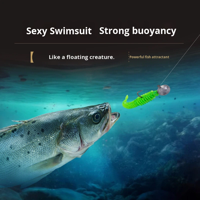 Anti-thread Tail Stainless Steel Bait Lure Spiral Worm Wild Fishing Black Pit Inverted Fishing specialized Fish – Fishing Lure – view 3