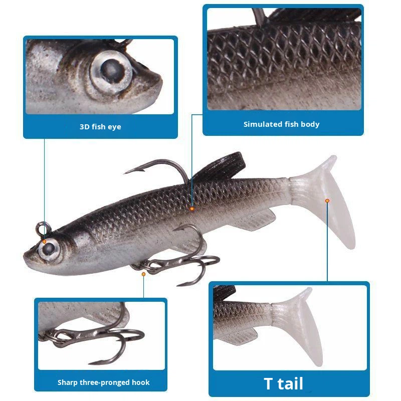 Cheery Lure Bait Silver Fish Knife Metal Sinking Water Long Casting Slow Sinking Sea Fishing Crappie Bass Perch Blackfish Pike – Fishing Lure – view 2