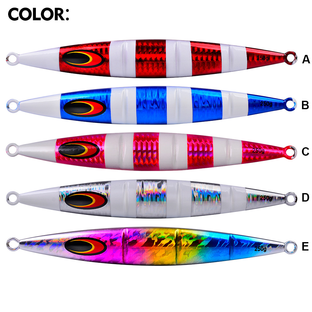 Slow Shaking Iron Plate Lead Fish Deep Sea Boat Fishing Luminous Live Bait 30g-250g Sea Fishing Fast Sinking Lure – Fishing Lure – view 3