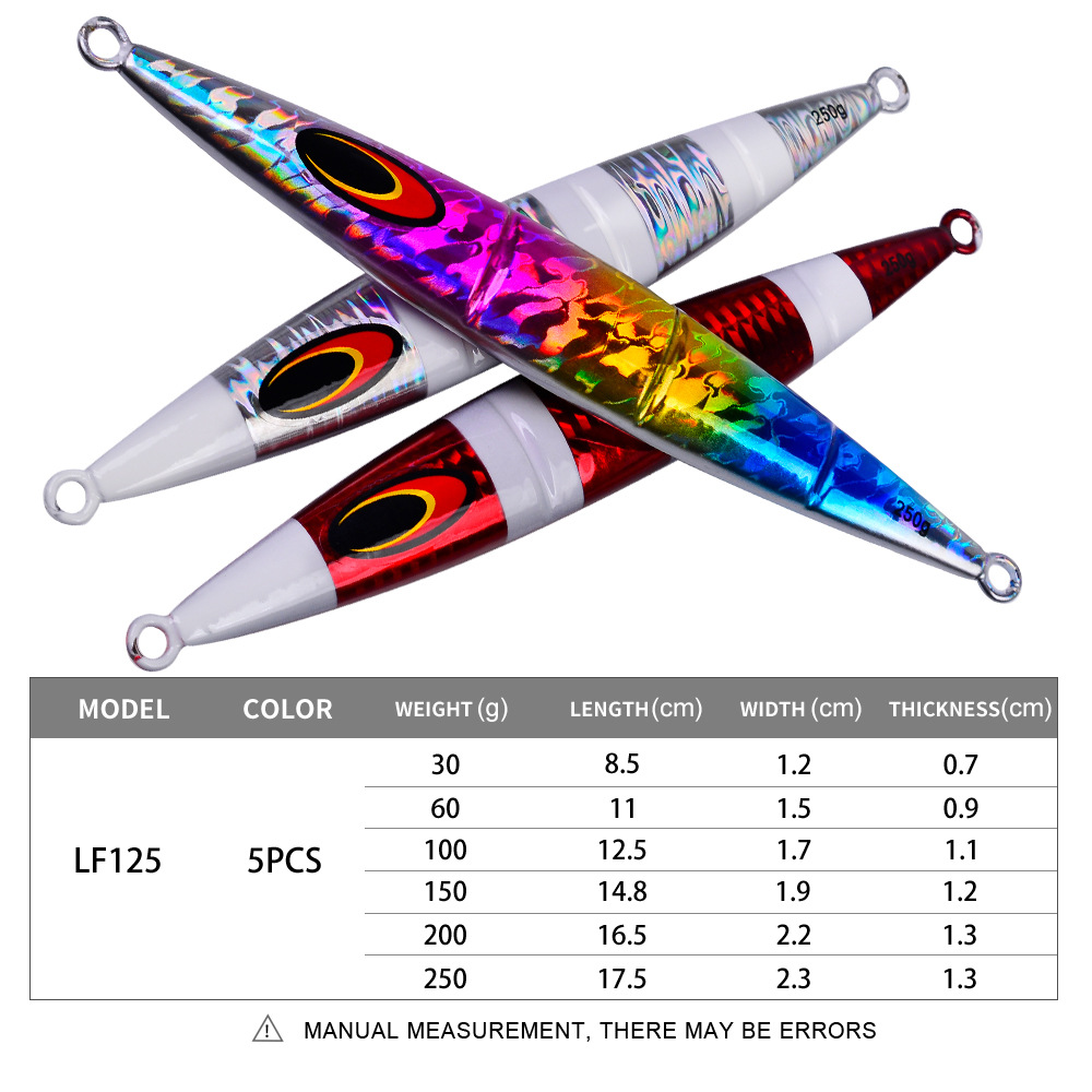Slow Shaking Iron Plate Lead Fish Deep Sea Boat Fishing Luminous Live Bait 30g-250g Sea Fishing Fast Sinking Lure – Fishing Lure – view 2