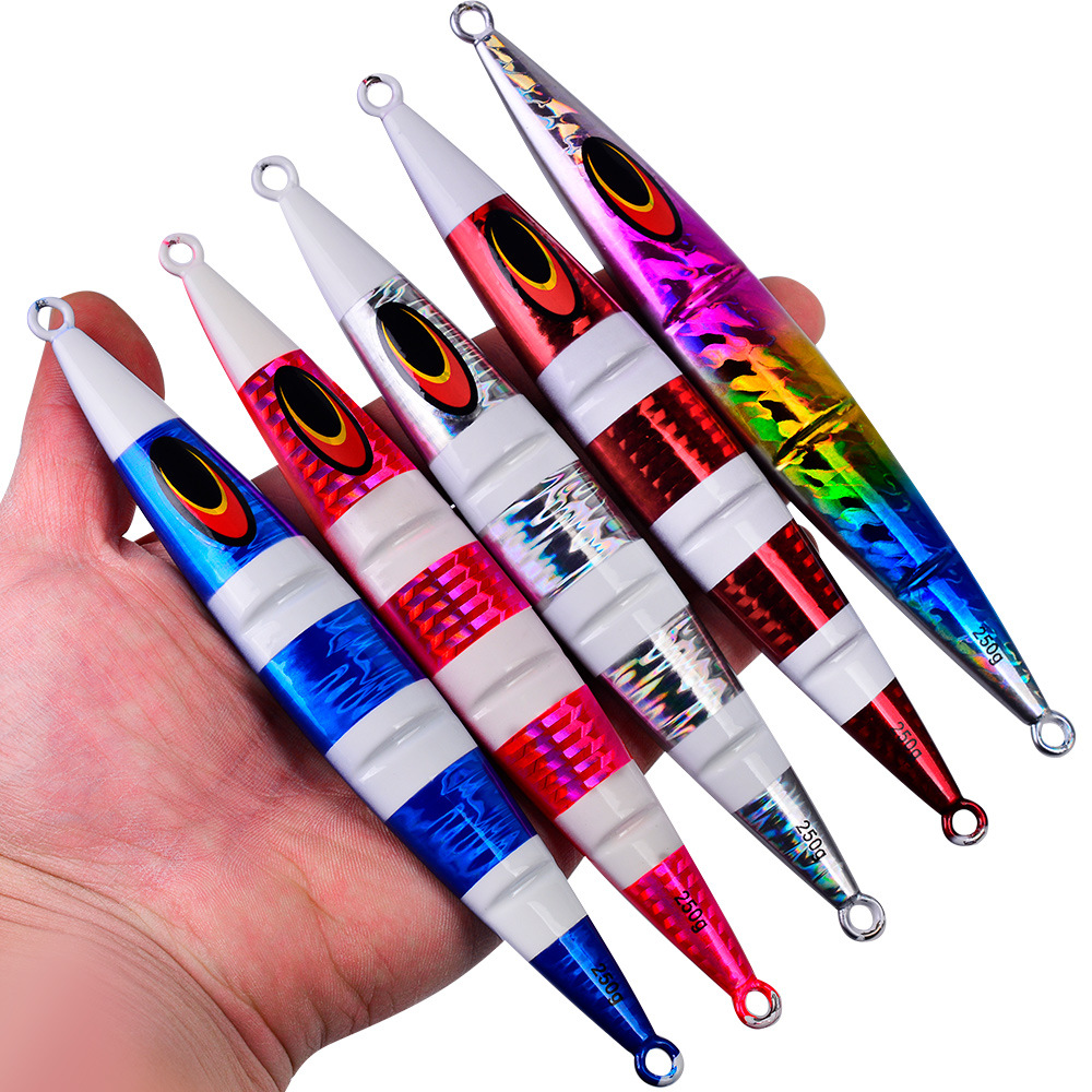 Slow Shaking Iron Plate Lead Fish Deep Sea Boat Fishing Luminous Live Bait 30g-250g Sea Fishing Fast Sinking Lure – Fishing Lure – view 1