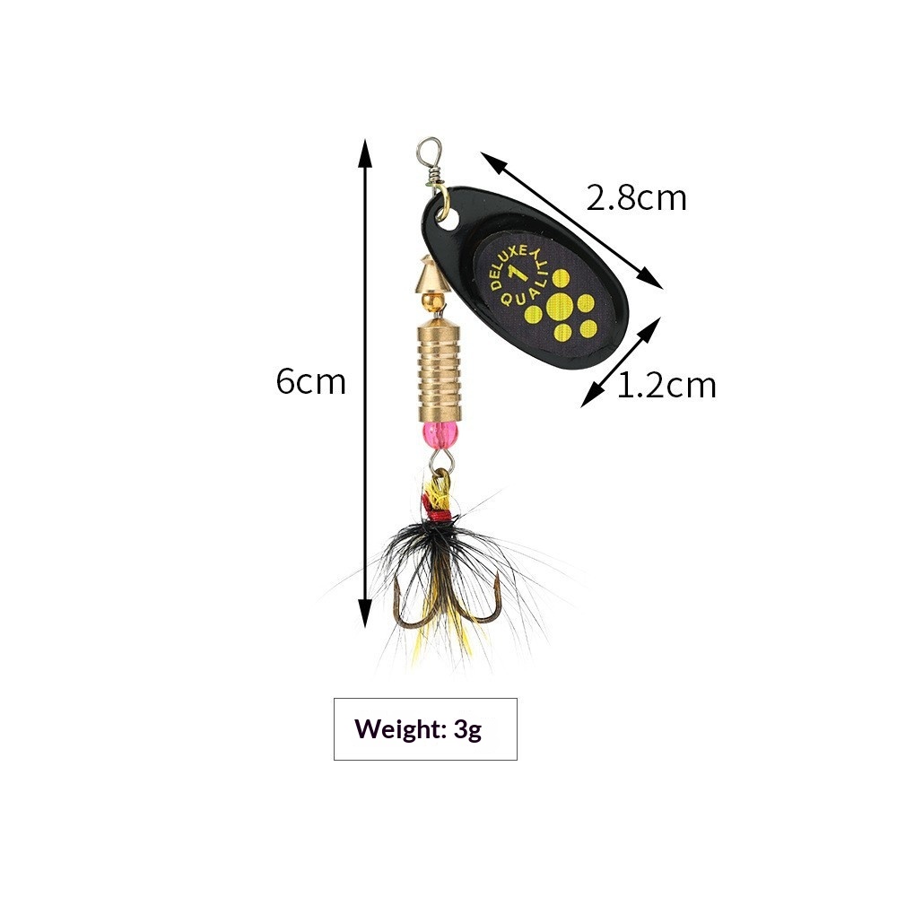 Shark Skimmer Iron Cross-Border Hand-Cranked Live Bait Spinner Lure 3.5g 4.5g 7g 12g Rotating Saltwater Mandarin Fish with Hooks – Fishing Lure – view 2