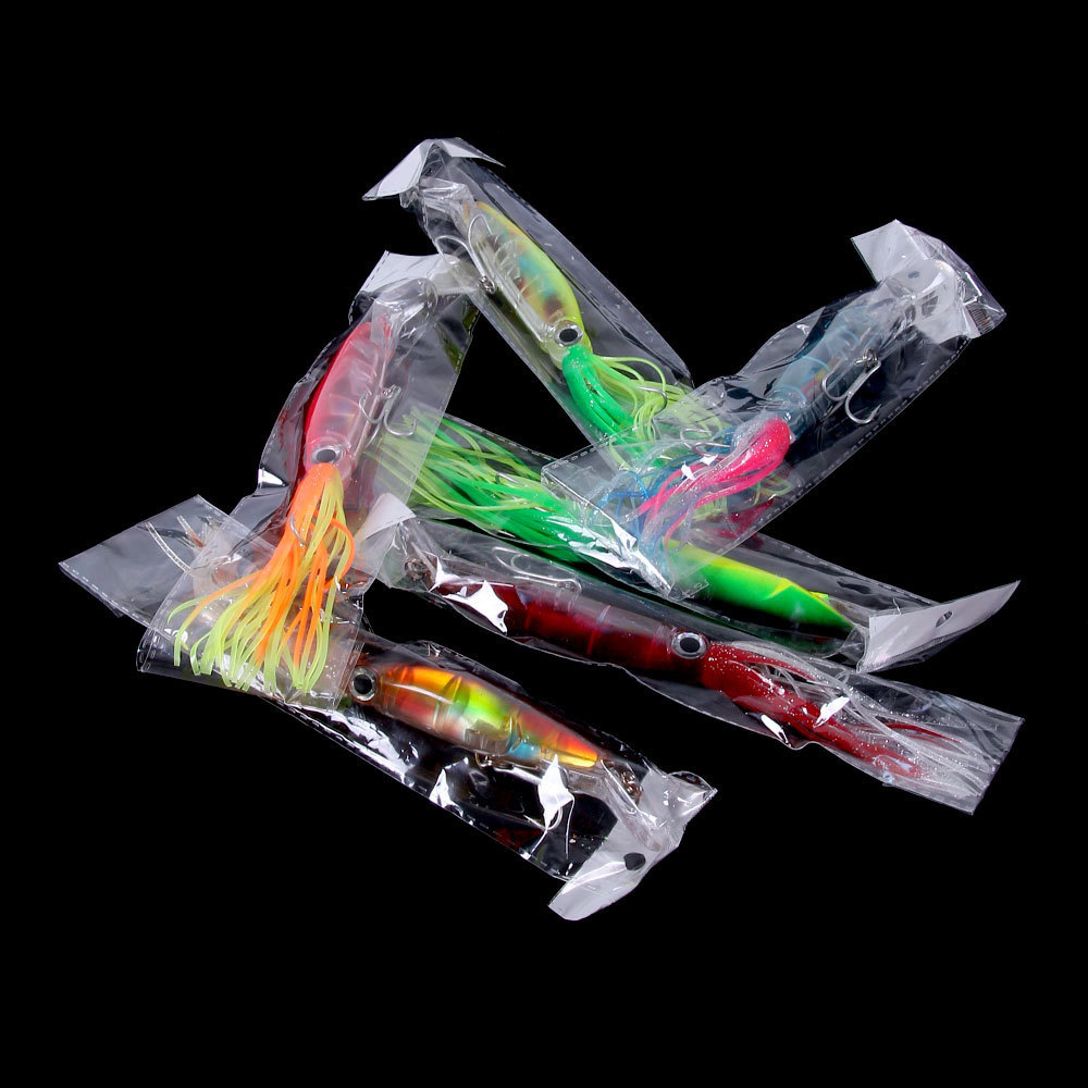 Luminous Squid Fishing Lure 40g Beard Man Long Cast Slow Sinking Realistic Big Octopus Sea Fishing Grouper Silicone Live Bait – Fishing Lure – view 3
