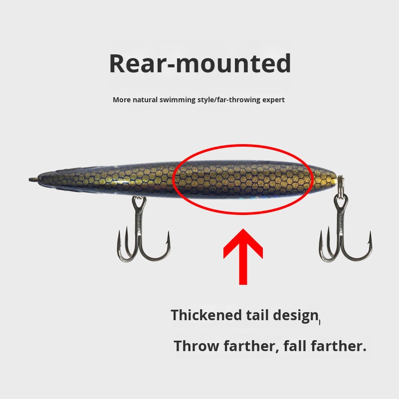 CHEERY Lure Sinking Pencil Vibrating Hard Bait 7g-18g ABS Live Bait Long Cast Topmouth Culter Bass – Fishing Lure – view 3