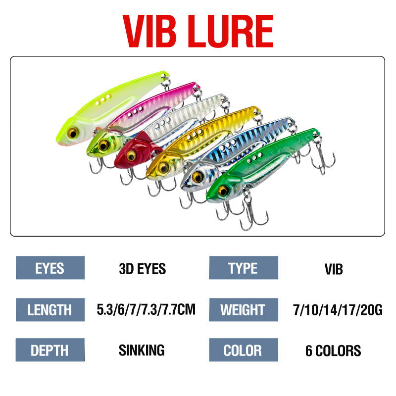 Lure Bait Metal Teaser VIB Long Casting Dragon Tooth Laser Vibrating Electroplated Live Bait Hooks Stock Realistic Fish – Fishing Lure – view 3