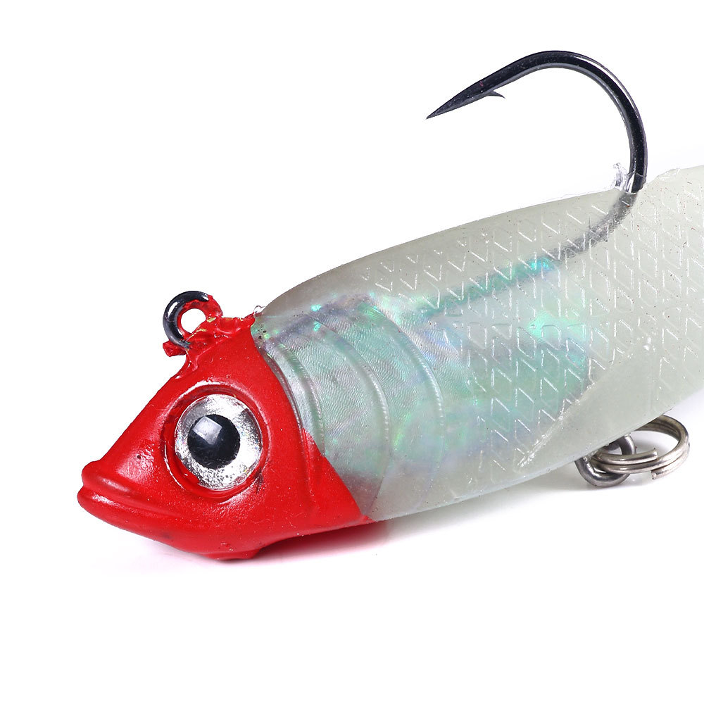 CHEERY 18.5g Plastic Lead-Weighted Soft Lure Fishing Bait 10cm Luminous Double Hook Fishing Gear Wholesale – Fishing Lure – view 3