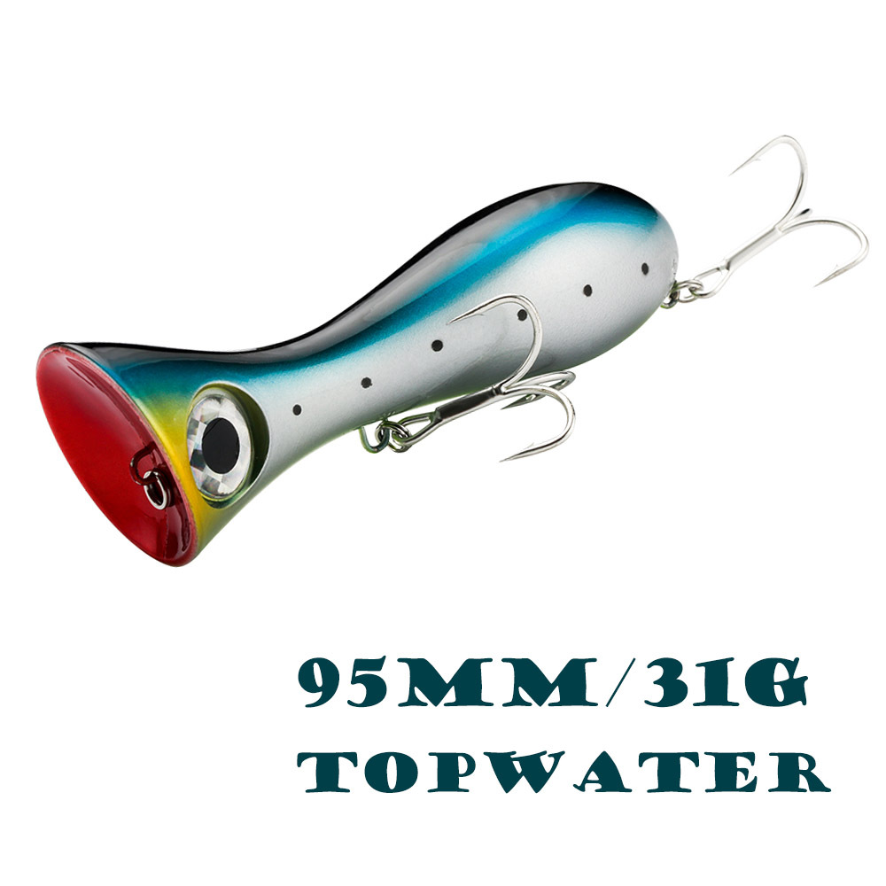 95mm 31g Floating Water Wave Crawling Lure Bait Surface Bait Fishing Metal Live Bait with Hooks Bass Carp Big Mouth Wave – Fishing Lure – view 5