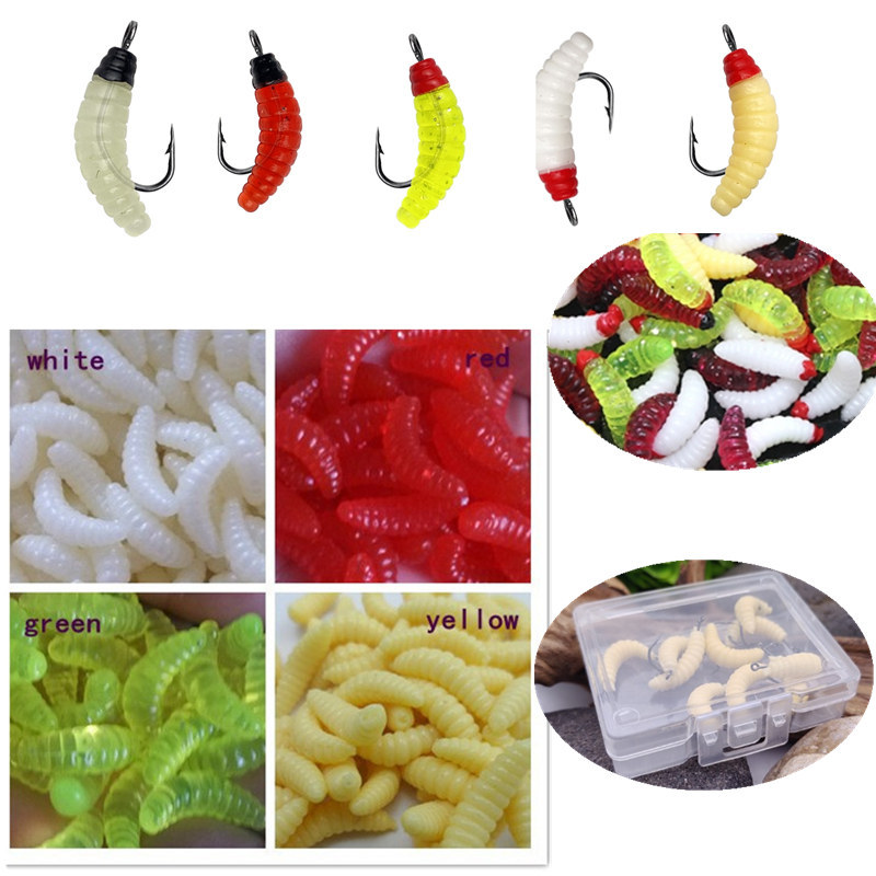 Mealworm Fishing Lure Artificial Bait Stainless Steel Biomimetic 2cm/0.4g Hot Sale – Fishing Lure – view 1