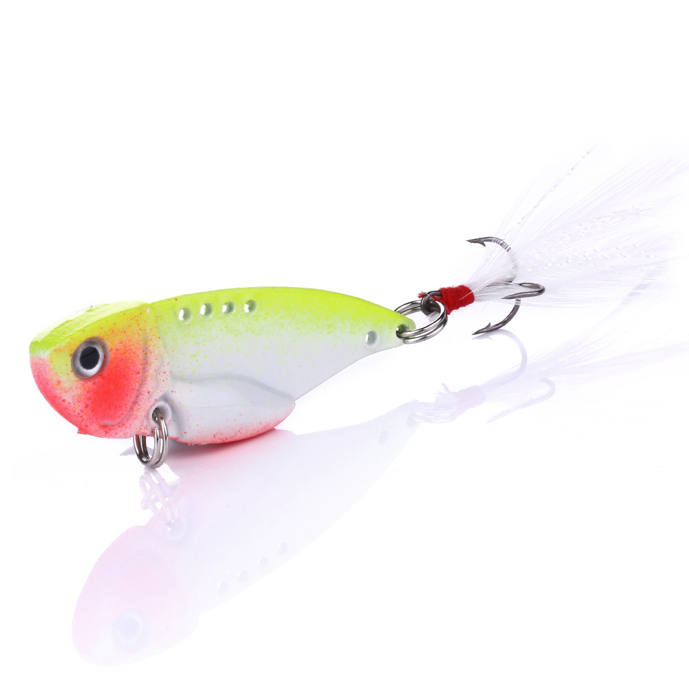 Zinc Alloy Electroplated Vib Lure Live Bait with Hooks 11g for Pike & Mackerel Sea Fishing Long Casting – Fishing Lure – view 1
