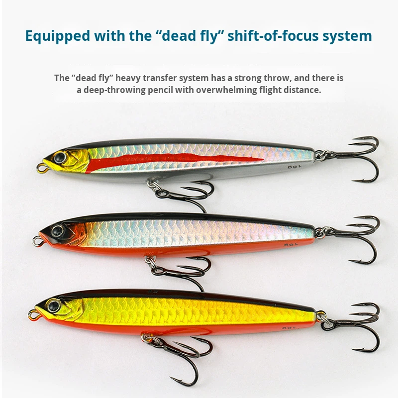 CHEERY Long Cast Sinking Vibrating Lure Pencil Stainless Steel Live Bait for Freshwater & Seawater Bass Fishing – Fishing Lure – view 3