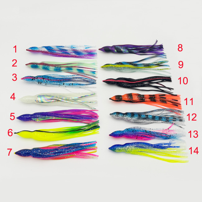 Saltwater Trolling Artificial Soft Bait Fishing Lure Resin Silicone Midwater Bait for Bass Pike Cod Carp Perch Mackerel Skirts – Octopus Skirt – view 3