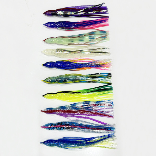 Saltwater Trolling Artificial Soft Bait Fishing Lure Resin Silicone Midwater Bait for Bass Pike Cod Carp Perch Mackerel Skirts – Octopus Skirt – view 4
