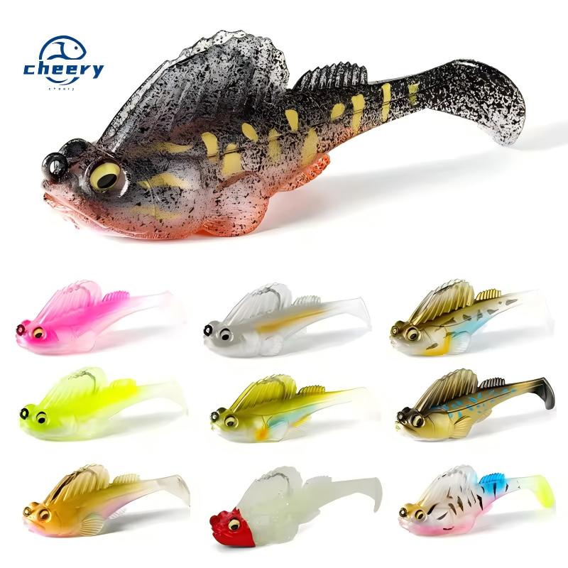 CHEERY Soft Lure Fishing Pike Frog Lure Bass Deep Running Paddle Tail Lead Jig 7cm Made PVC Metal Perch Snapper Species Lake – Metal Lure – view 1