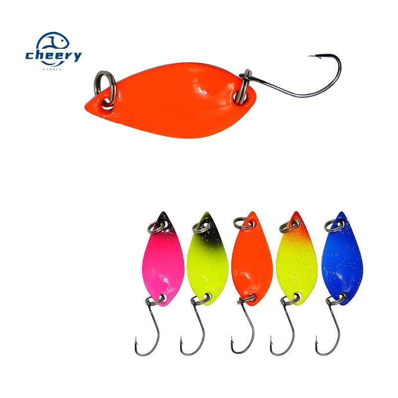 CHEERY SP214 3cm 2.6g Metal Spinner Baits Spoon Fishing Lures with Single Hook for Ocean Boat & Fly Fishing – Fishhook – view 1