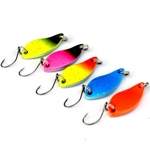 CHEERY SP214 3cm 2.6g Metal Spinner Baits Spoon Fishing Lures with Single Hook for Ocean Boat & Fly Fishing – Fishhook – view 2