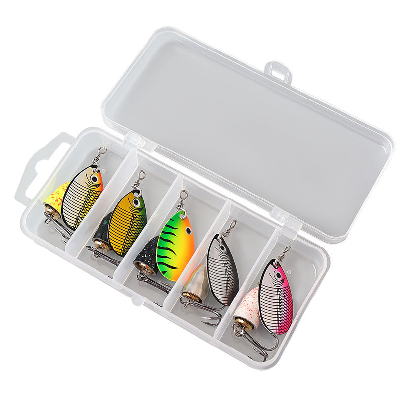 CHEERY 10g Spoon Spinner Fishing Lure Metal Inline Spinning Bait Blade Spoon Lure with Treble Hook for Bass – Metal Lure – view 4