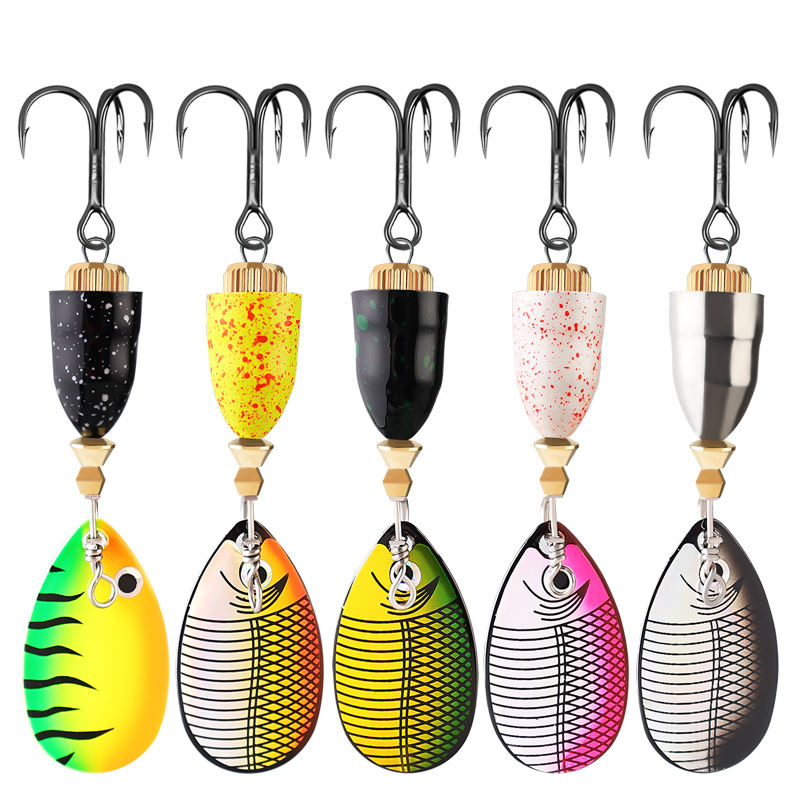 CHEERY 10g Spoon Spinner Fishing Lure Metal Inline Spinning Bait Blade Spoon Lure with Treble Hook for Bass – Metal Lure – view 3