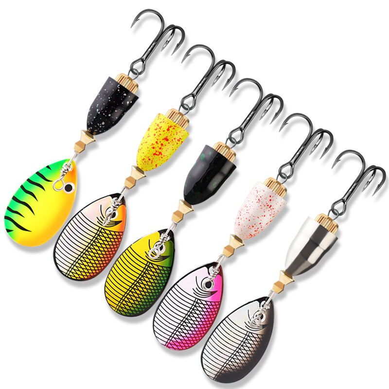 CHEERY 10g Spoon Spinner Fishing Lure Metal Inline Spinning Bait Blade Spoon Lure with Treble Hook for Bass – Metal Lure – view 2