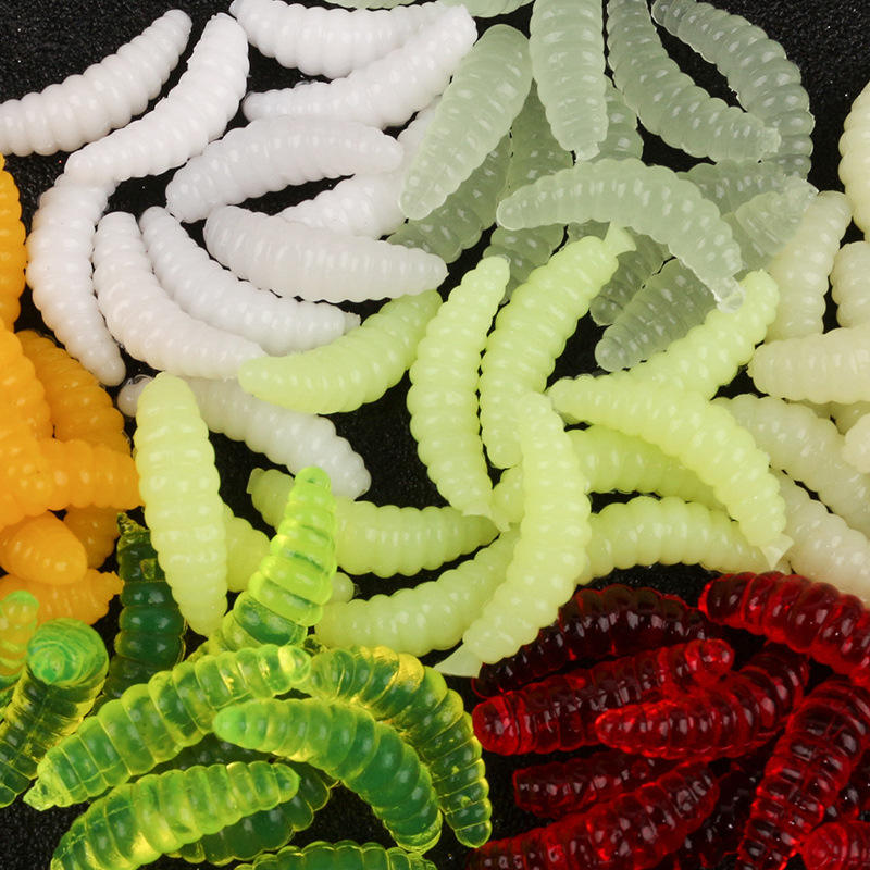 Factory Wholesale Artificial Soft Bait Bulk Mealworm Lure for Carp Bass Perch Trout Saltwater Fishing – Fishing Lure – view 1