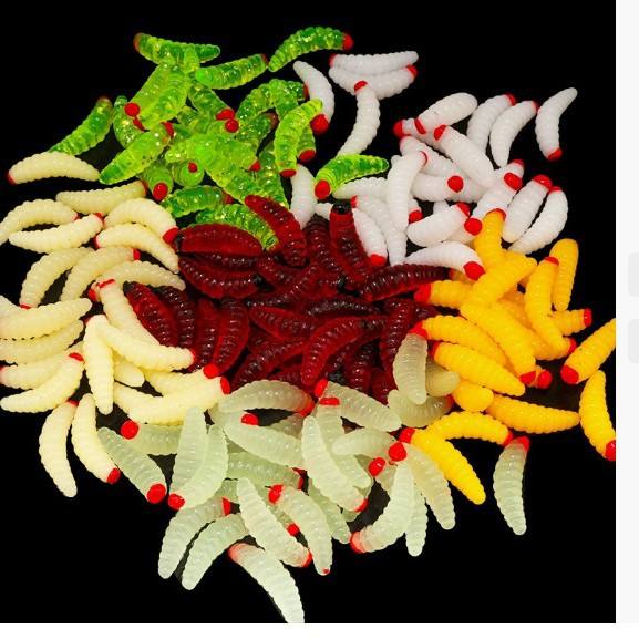 Factory Wholesale Artificial Soft Bait Bulk Mealworm Lure for Carp Bass Perch Trout Saltwater Fishing – Fishing Lure – view 4