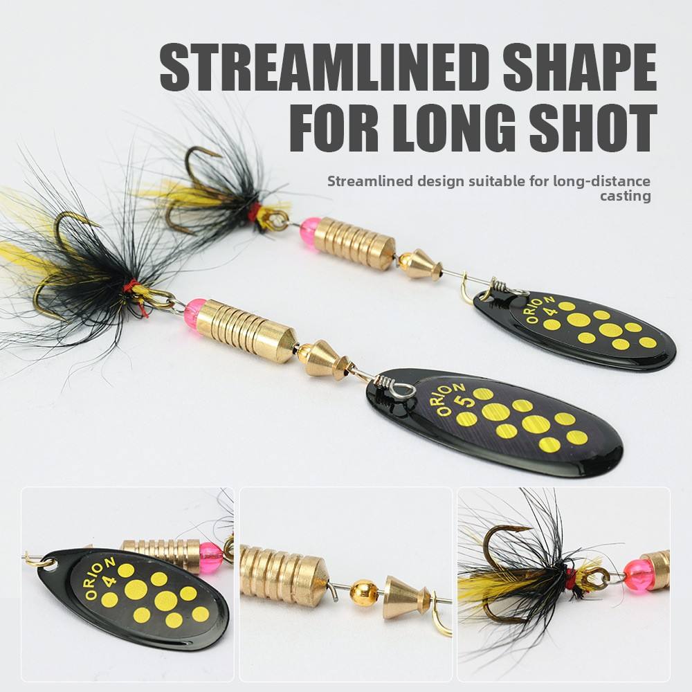 Shark Skimmer Iron Cross-Border Hand-Cranked Live Bait Spinner Lure 3.5g 4.5g 7g 12g Rotating Saltwater Mandarin Fish with Hooks – Fishing Lure – view 3